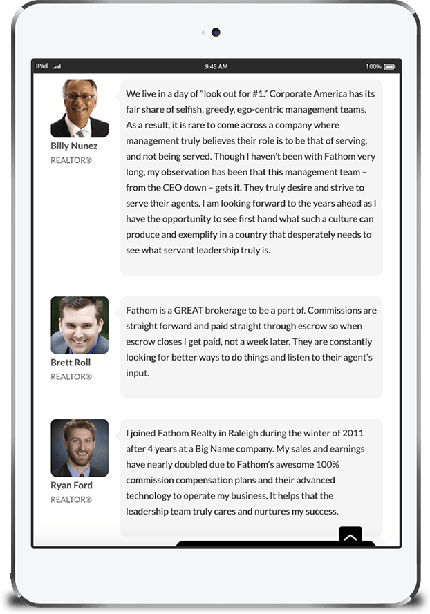 Fathom Realty Testimonials